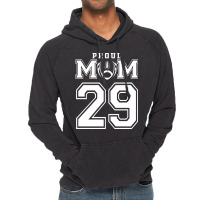 Custom Proud Football Mom Number 29 Personalized F Vintage Hoodie | Artistshot