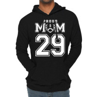 Custom Proud Football Mom Number 29 Personalized F Lightweight Hoodie | Artistshot