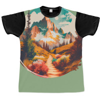 Hiking Trail Into High Alpin Mountain Boy Graphic T-shirt | Artistshot