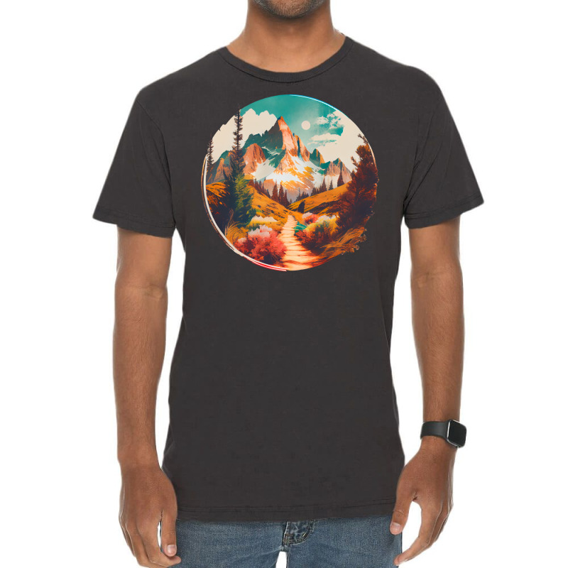 Hiking Trail Into High Alpin Mountain Boy Vintage T-shirt | Artistshot