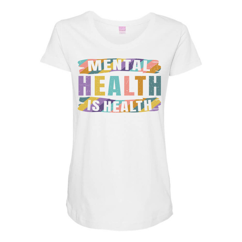 Mental Health Is Health Music Maternity Scoop Neck T-shirt by corkercleeren | Artistshot