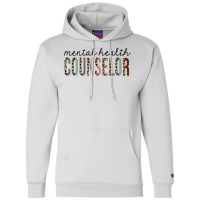 Mental Health Counselor Leopard Print Funny Red Champion Hoodie | Artistshot