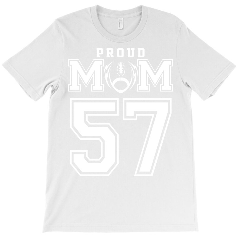 Custom Proud Football Mom Number 57 Personalized F T-Shirt by strosesimonsf | Artistshot