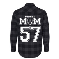 Custom Proud Football Mom Number 57 Personalized F Flannel Shirt | Artistshot