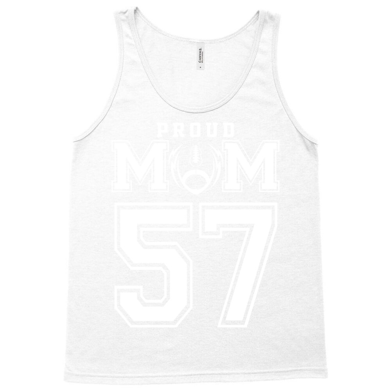 Custom Proud Football Mom Number 57 Personalized F Tank Top by strosesimonsf | Artistshot