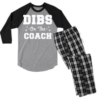 Dibs On The Coach Football Coach High School Coach Men's 3/4 Sleeve Pajama Set | Artistshot