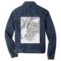 New York City United States City Map Men Denim Jacket | Artistshot