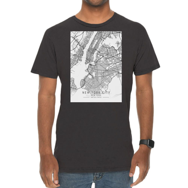 New York City United States City Map Vintage T-shirt | Artistshot