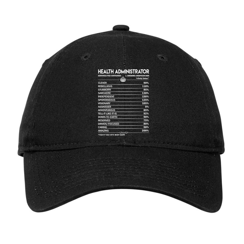 Health Administrator T  Daily Factors 2 Gift Item Adjustable Cap | Artistshot