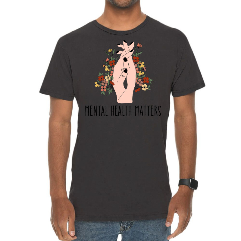 Mental Health Matters Floral Women Red Vintage T-Shirt by kaileypartert | Artistshot