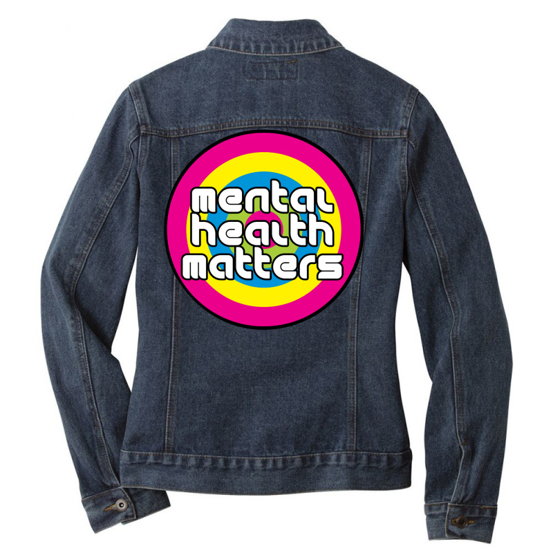 Mental Health Matters Vintage Retro Ladies Denim Jacket by capronihrigh | Artistshot