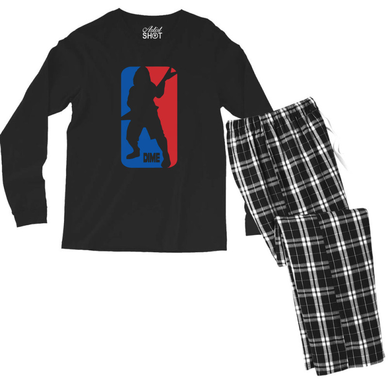 Red And Blue Illustration Men's Long Sleeve Pajama Set | Artistshot