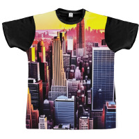 New York Skyline In Vintage Aesthetic Style Graphic T-shirt | Artistshot