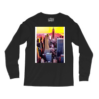 New York Skyline In Vintage Aesthetic Style Long Sleeve Shirts | Artistshot