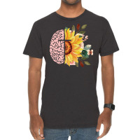 Mental Health With Cross Sunflower Jesus Christian Vintage T-shirt | Artistshot