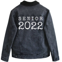 Senior 2022 Cute Unisex Sherpa-lined Denim Jacket | Artistshot