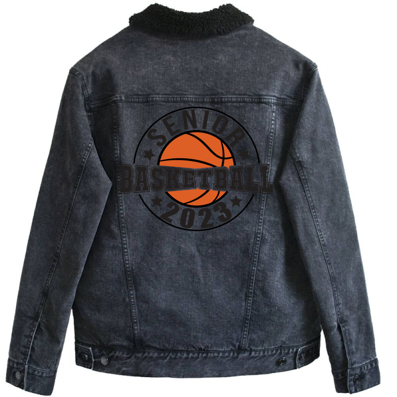 Senior 2023 Class Of 2023 Graduation Basketball Pl Unisex Sherpa-Lined Denim Jacket by strosesimonsf | Artistshot