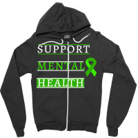 Support Mental Health Retro Zipper Hoodie | Artistshot