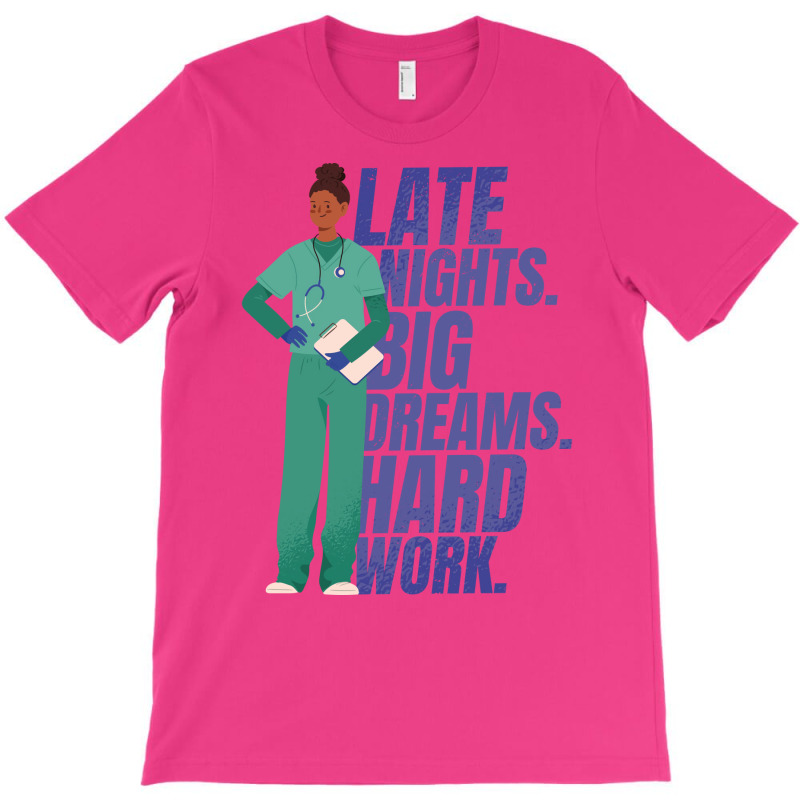 Late Night Big Dreams Hard Work 80s T-shirt | Artistshot