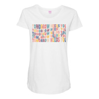 Tomorrow Needs You Retro Maternity Scoop Neck T-shirt | Artistshot