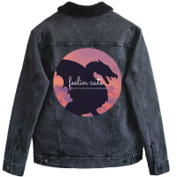 Feelin Cute  Might Plan World Domination Unisex Sherpa-lined Denim Jacket | Artistshot