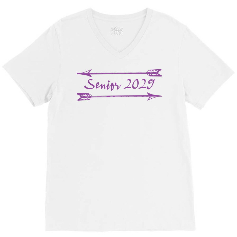 Senior Class Of 2029 Trending V-Neck Tee by strosesimonsf | Artistshot