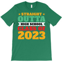 Straight Outta High School Class Of 2023 70s T-shirt | Artistshot