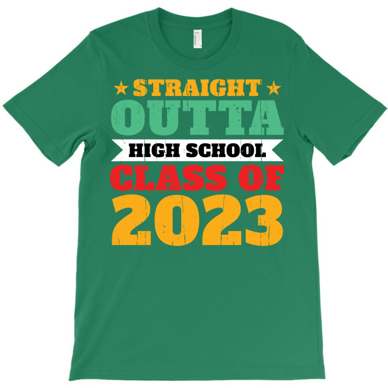 Straight Outta High School Class Of 2023 70s T-Shirt by strosesimonsf | Artistshot