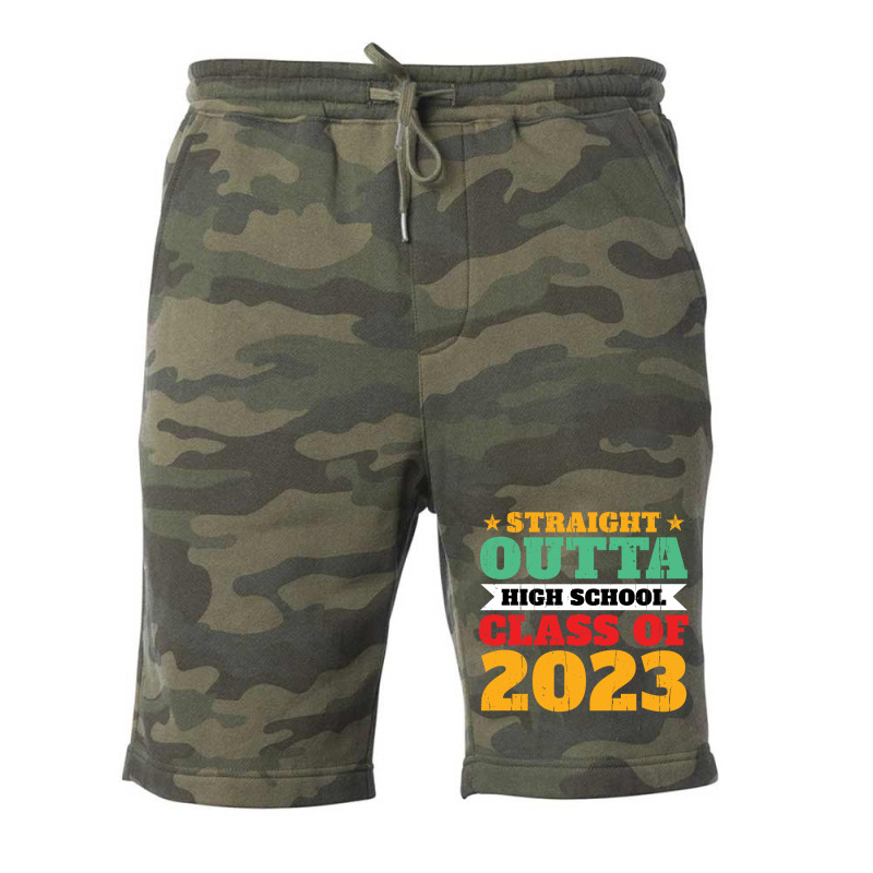 Straight Outta High School Class Of 2023 70s Fleece Short by strosesimonsf | Artistshot