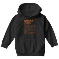 Mince Pies Nutrition Facts Funny Thanksgiving Christmas Food Youth Hoodie | Artistshot