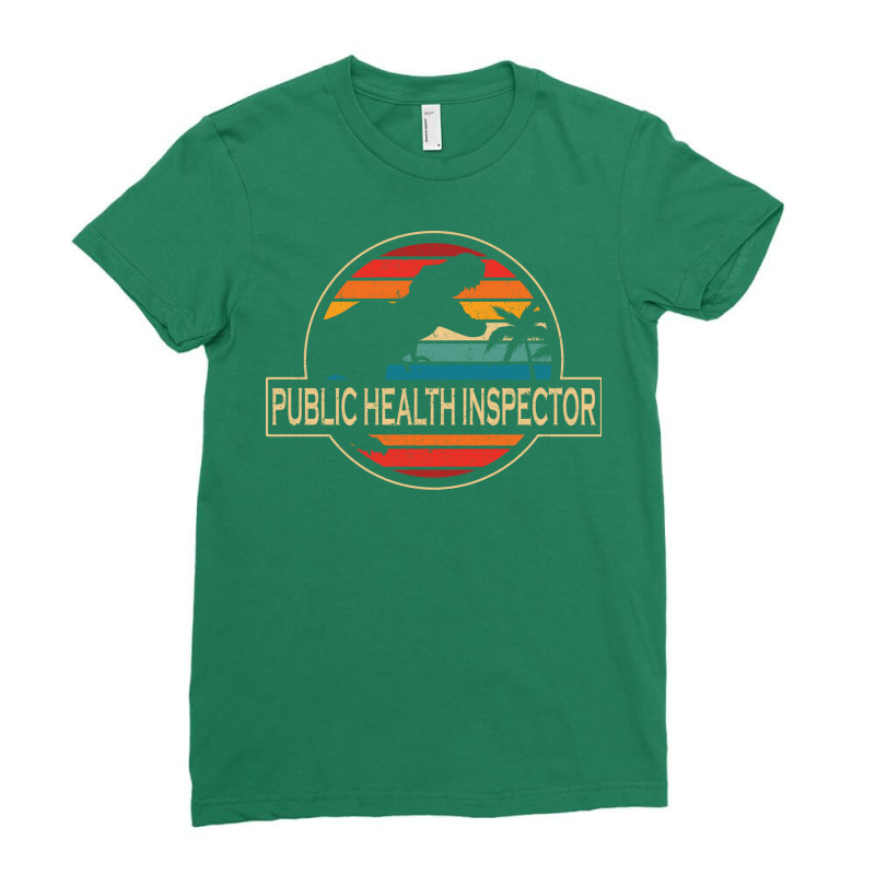 Public Health Inspector Dinosaur 80s Ladies Fitted T-Shirt by archiebornerw | Artistshot