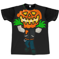 Varsity Pumpkin Creepin Cute Graphic T-shirt | Artistshot