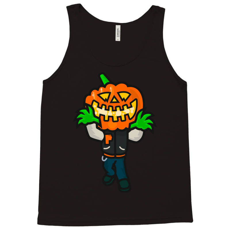 Varsity Pumpkin Creepin Cute Tank Top by strosesimonsf | Artistshot