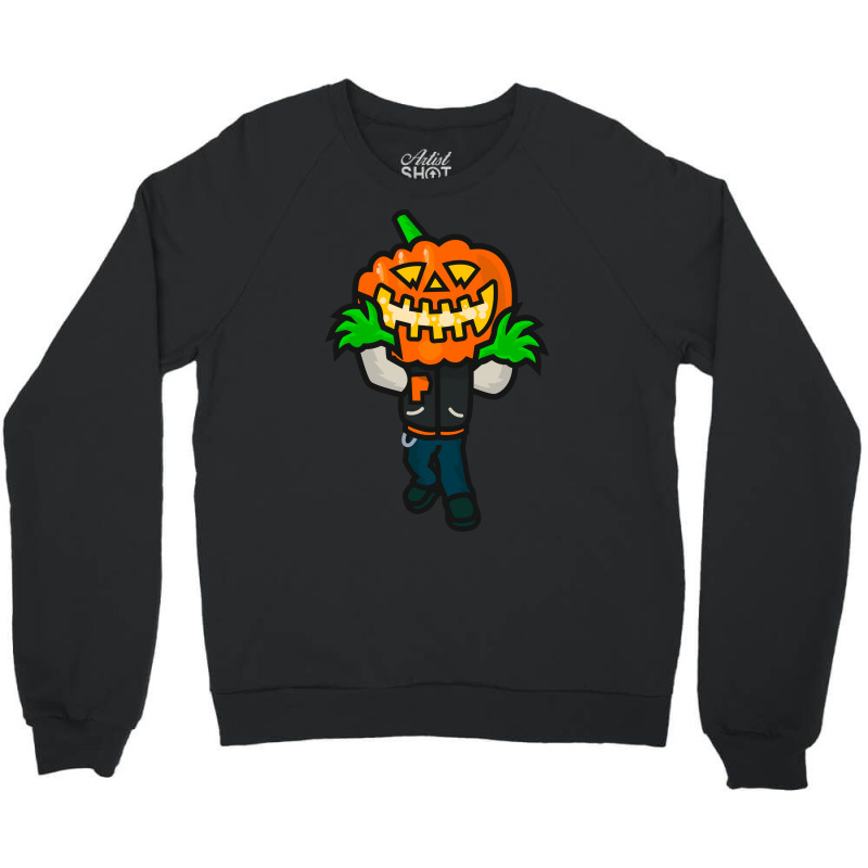 Varsity Pumpkin Creepin Cute Crewneck Sweatshirt by strosesimonsf | Artistshot