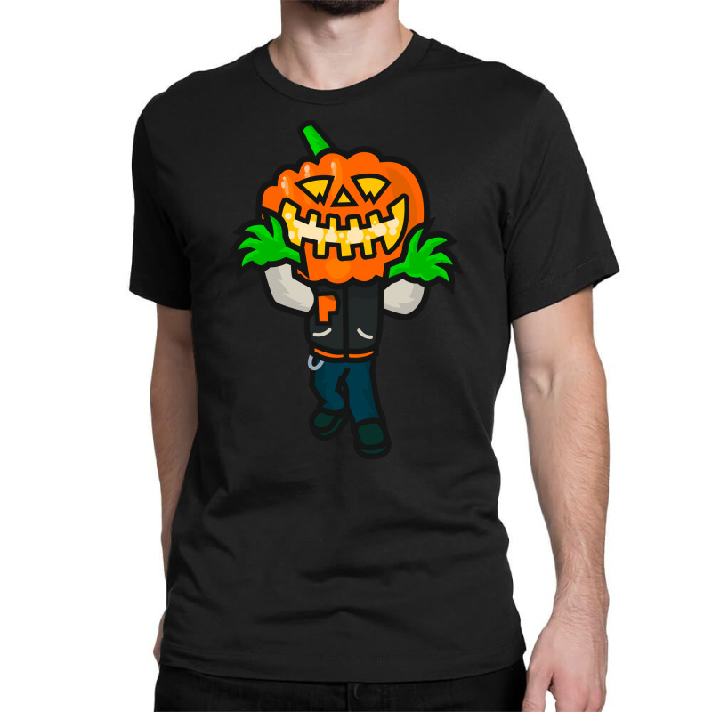 Varsity Pumpkin Creepin Cute Classic T-shirt by strosesimonsf | Artistshot