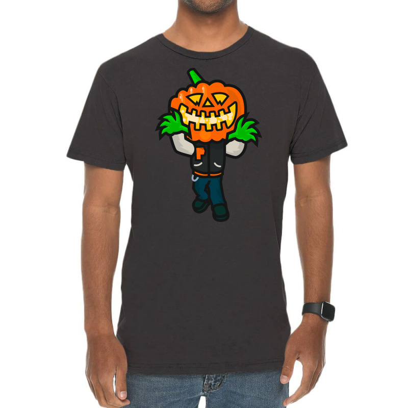 Varsity Pumpkin Creepin Cute Vintage T-Shirt by strosesimonsf | Artistshot