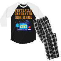 Virtually Graduated High School In 2021 Nostalgia Men's 3/4 Sleeve Pajama Set | Artistshot