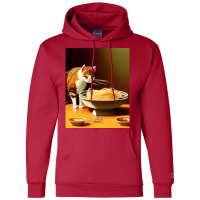 Cat Eating Spaghetti Sticker 2023 Champion Hoodie | Artistshot