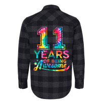 11 Year Of Being Awesome 11 Years Old 11th Birthda Flannel Shirt | Artistshot