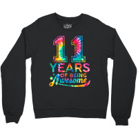 11 Year Of Being Awesome 11 Years Old 11th Birthda Crewneck Sweatshirt | Artistshot