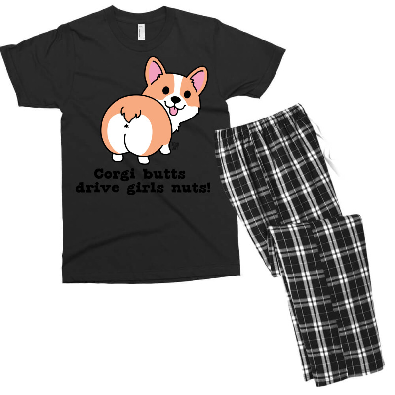 Corgi Butts Aesthetic Men's T-shirt Pajama Set | Artistshot