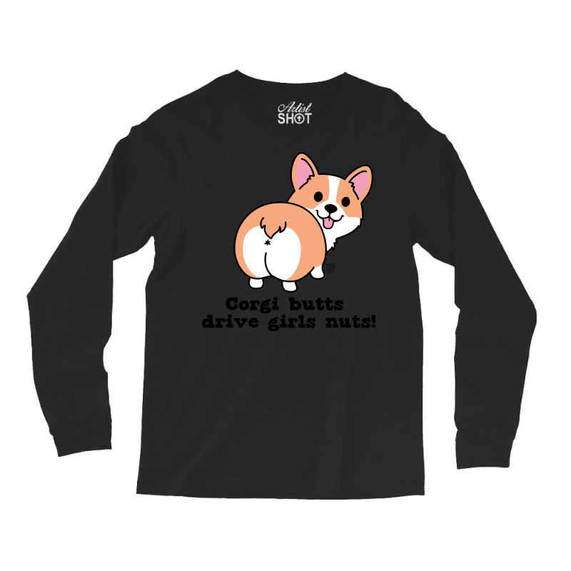 Corgi Butts Aesthetic Long Sleeve Shirts | Artistshot