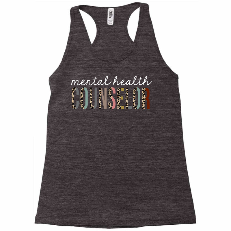 Mental Health Counselor Leopard Print Funny Gift G Racerback Tank by gauciortegos | Artistshot