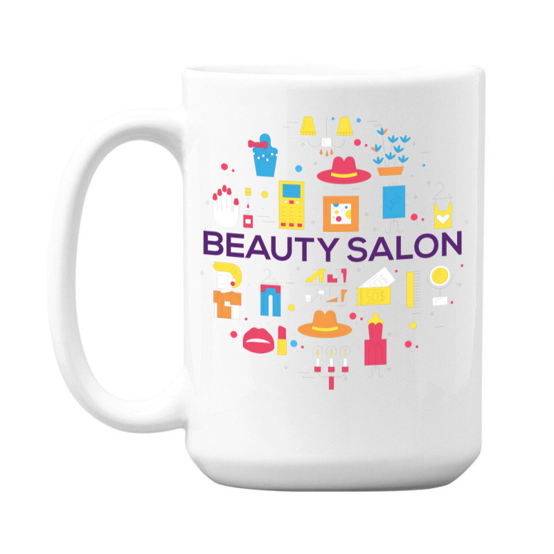 Beauty Salon Doodle Concept Cool (1) 15 Oz Coffee Mug | Artistshot