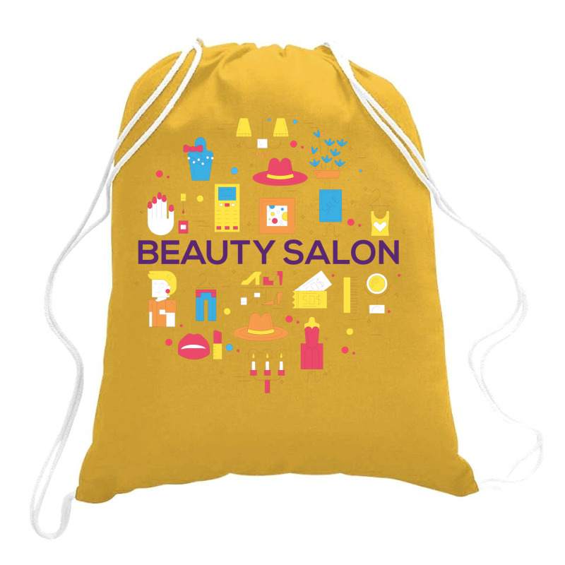 Beauty Salon Doodle Concept Cool (1) Drawstring Bags | Artistshot