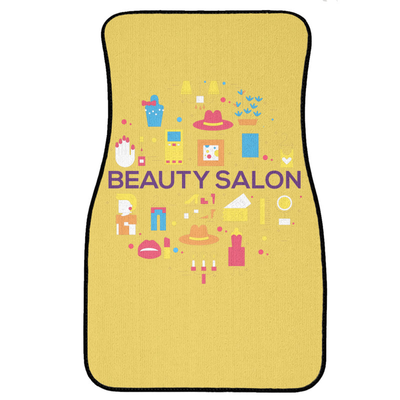 Beauty Salon Doodle Concept Cool (1) Front Car Mat | Artistshot