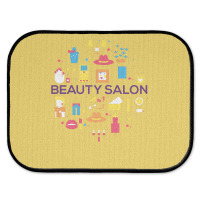 Beauty Salon Doodle Concept Cool (1) Rear Car Mat | Artistshot