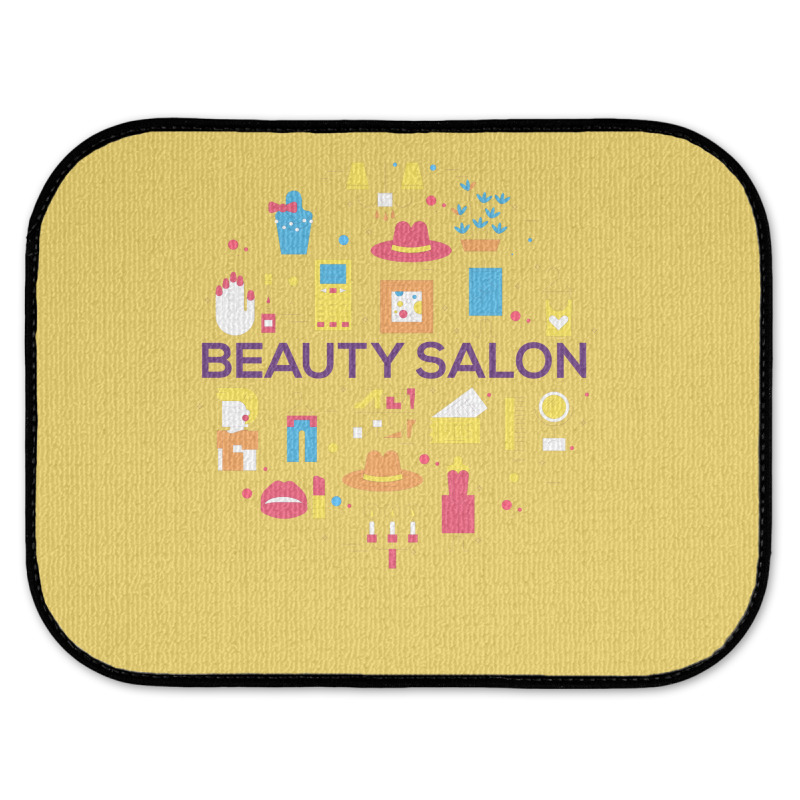 Beauty Salon Doodle Concept Cool (1) Rear Car Mat | Artistshot