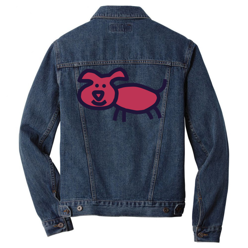 Cute Dog Viva Magenta Color Of The Year 2023 Quote Men Denim Jacket | Artistshot