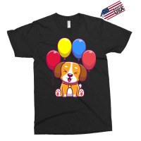 Cute Dog Sitting With Balloon 70s Exclusive T-shirt | Artistshot